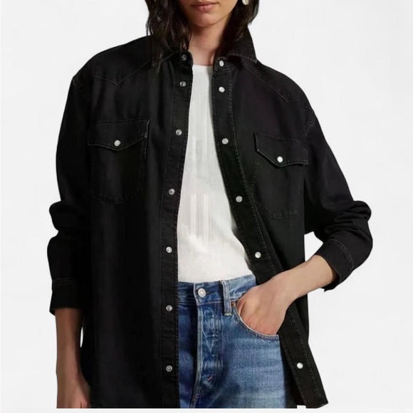 Ralph Lauren Black Jean Jacket - Picture 1 of 5